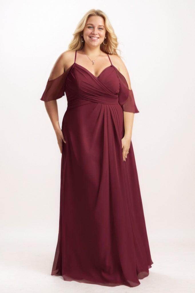 A-Line Maxi Chiffon Bridesmaid Dress CB0784 - COCOMELODY